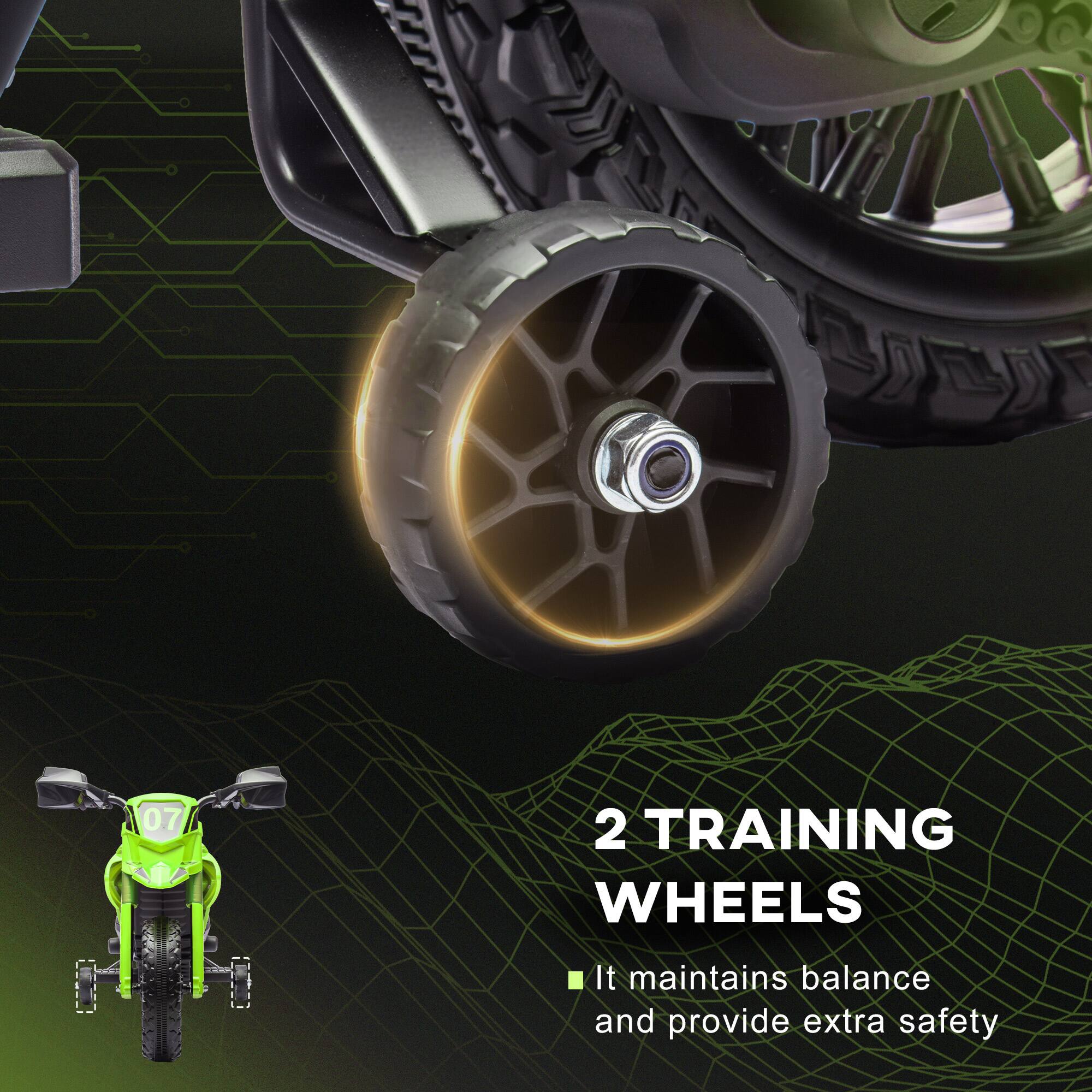 2 TRAINING WHEELS  
- It maintains balance and provides extra safety