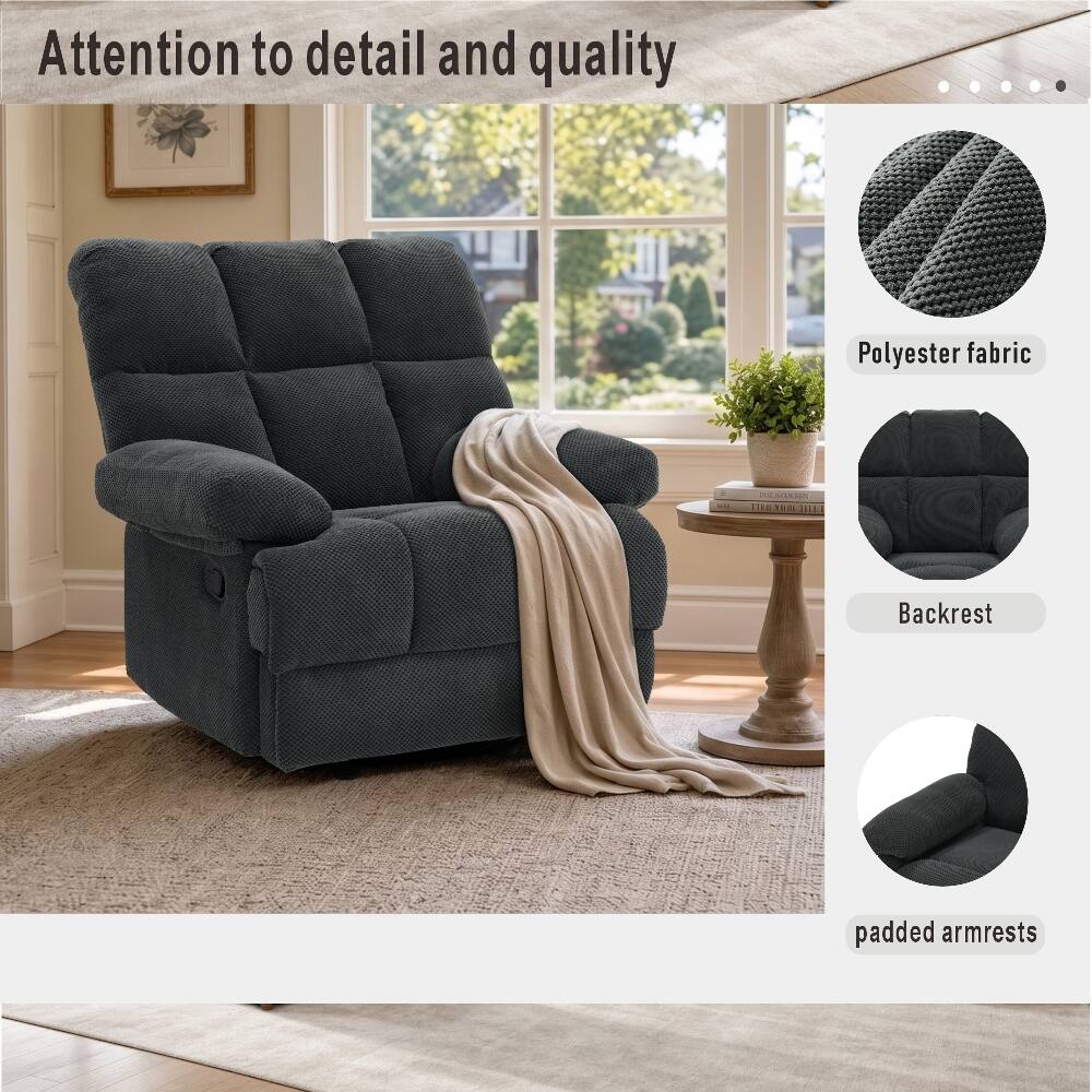 Attention to detail and quality

Polyester fabric

Backrest

padded armrests