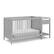 Front. Graco - Fable 4-in-1 Convertible Crib and Changer - Pebble Gray.