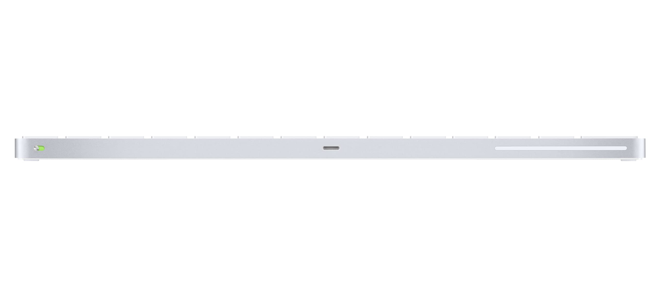 Back. Apple - Apple Magic Keyboard - Russian, Includes Lighting to USB Cable, Silver - Silver.