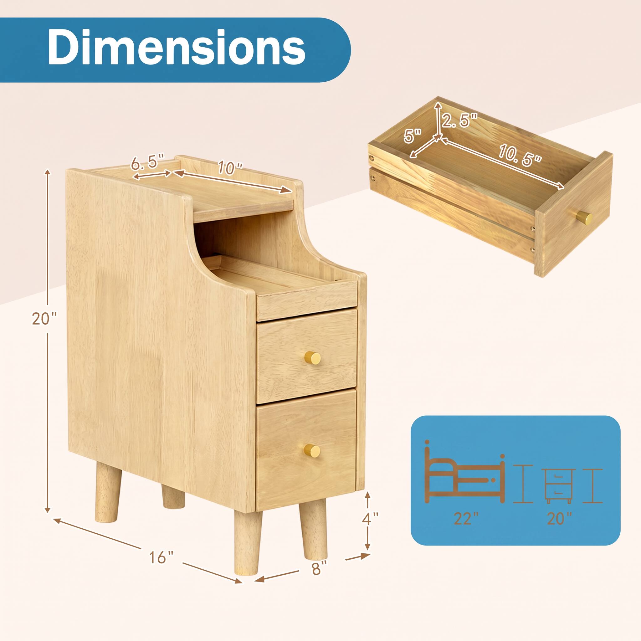 Dimensions
6.5" x 10" x 20" x 16" x 8"
2.5" x 5" x 10.5"
4" x 22" x 20"