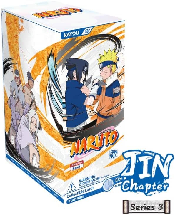 KARO 8' KAYOU NARUTO JIN Chaping NARUTO JIN Smriti Smal WARNING CHOKING HAZARD J 03 for onier SERIE Chapter ! Nice Cards Collectible PLATINUM Series 3

Corrected:
KARO 8' KAYOU NARUTO JIN Chaping NARUTO JIN Smriti Smal WARNING CHOKING HAZARD J 03 for onier SERIE Chapter ! Nice Cards Collectible PLATINUM Series 3