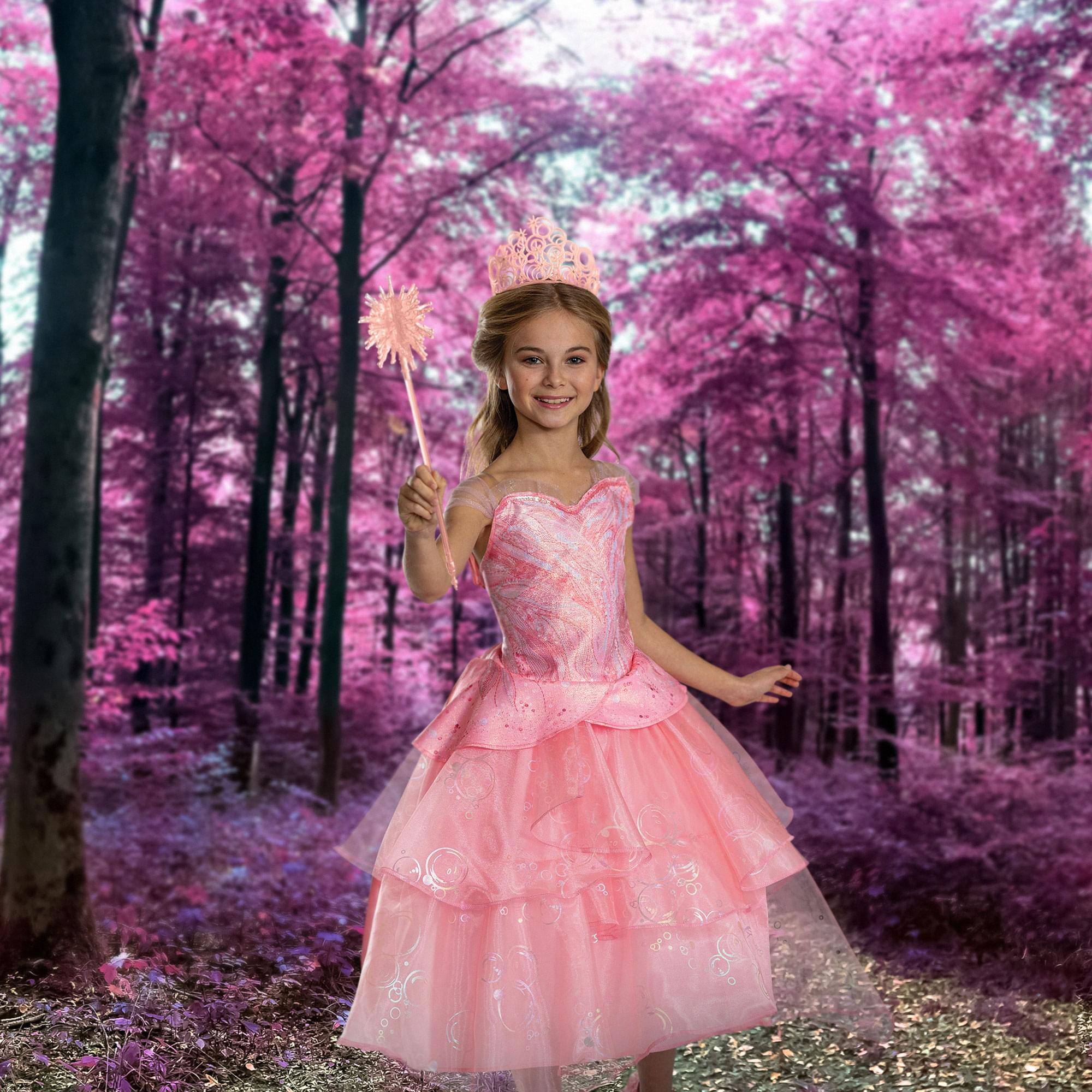 Alt View 2. Disguise - Wicked Glinda Pink Classic Child Costume | X-Small 3T-4T - Pink.