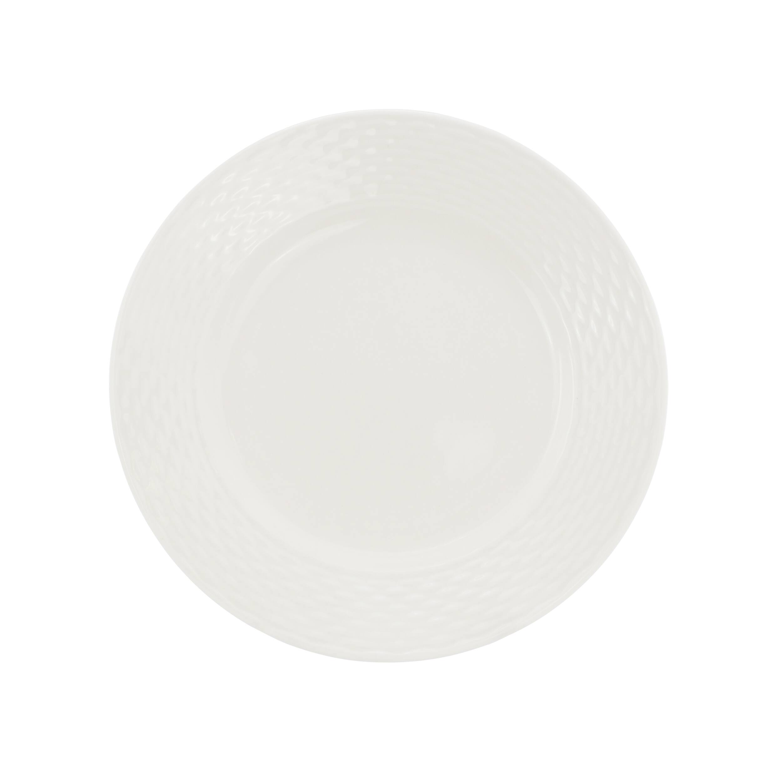 Back. Elama - Elama Fiona 18 Piece Stoneware Dinnerware Set in White - White.