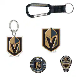 WinCraft - Vegas Golden Knights 5-Pack Key Ring and Fridge Magnet Set - Multicolor