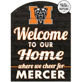 Jardine - Mercer Bears 16'' x 22'' Indoor/Outdoor Marquee Sign - Orange