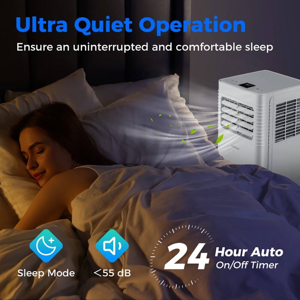 Ultra Quiet Operation  
Ensure an uninterrupted and comfortable sleep  

Sleep Mode <55 dB  
24 Hour Auto On/Off Timer