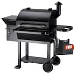 Z GRILLS - Powerhouse 1056 sq. in. Pellet Grill and Smoker with Foldable Front Shelf and Rain Cover - Black