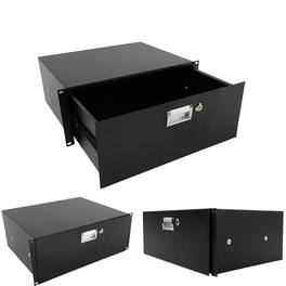 Winado - 4U Rack Drawer DJ Locking Drawer with Key with Unmatched Material, Safety Design and Widely Application