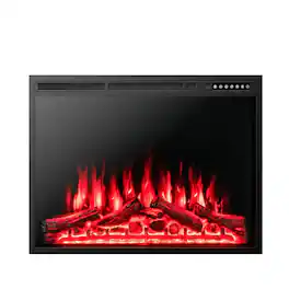 Resenkos - Fireplace Heater,Electric Fireplace, 34/37 Inch Electric Fireplace Recessed with Adjustable Flames