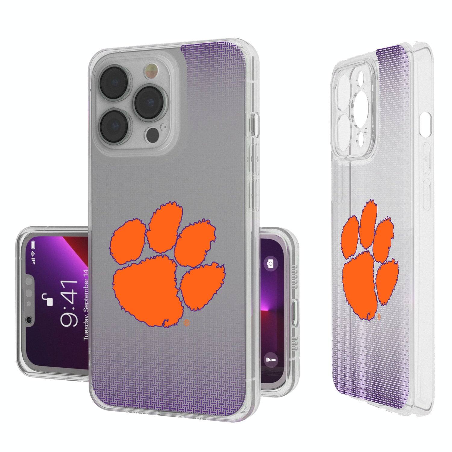 Keyscaper - NCAA - Clemson Tigers Linen Logo iPhone Clear Case - 13 Pro - Multicolor price history on PriceWatchPro