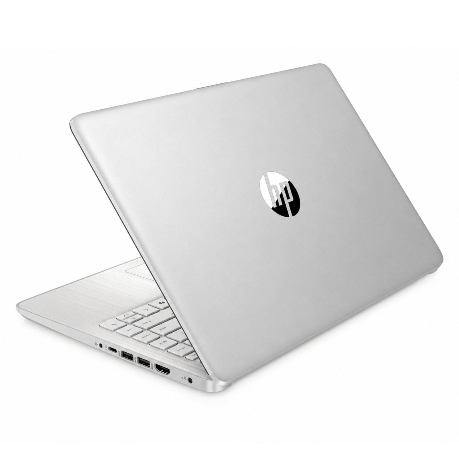 Alt View 2. HP - 14-dq6013dx 14" Intel N150 0.8 GHz up to 3.6 GHz 16GB DDR4 128GB UFS Intel UHD Graphics Windows 11 Home Laptop - Silver.