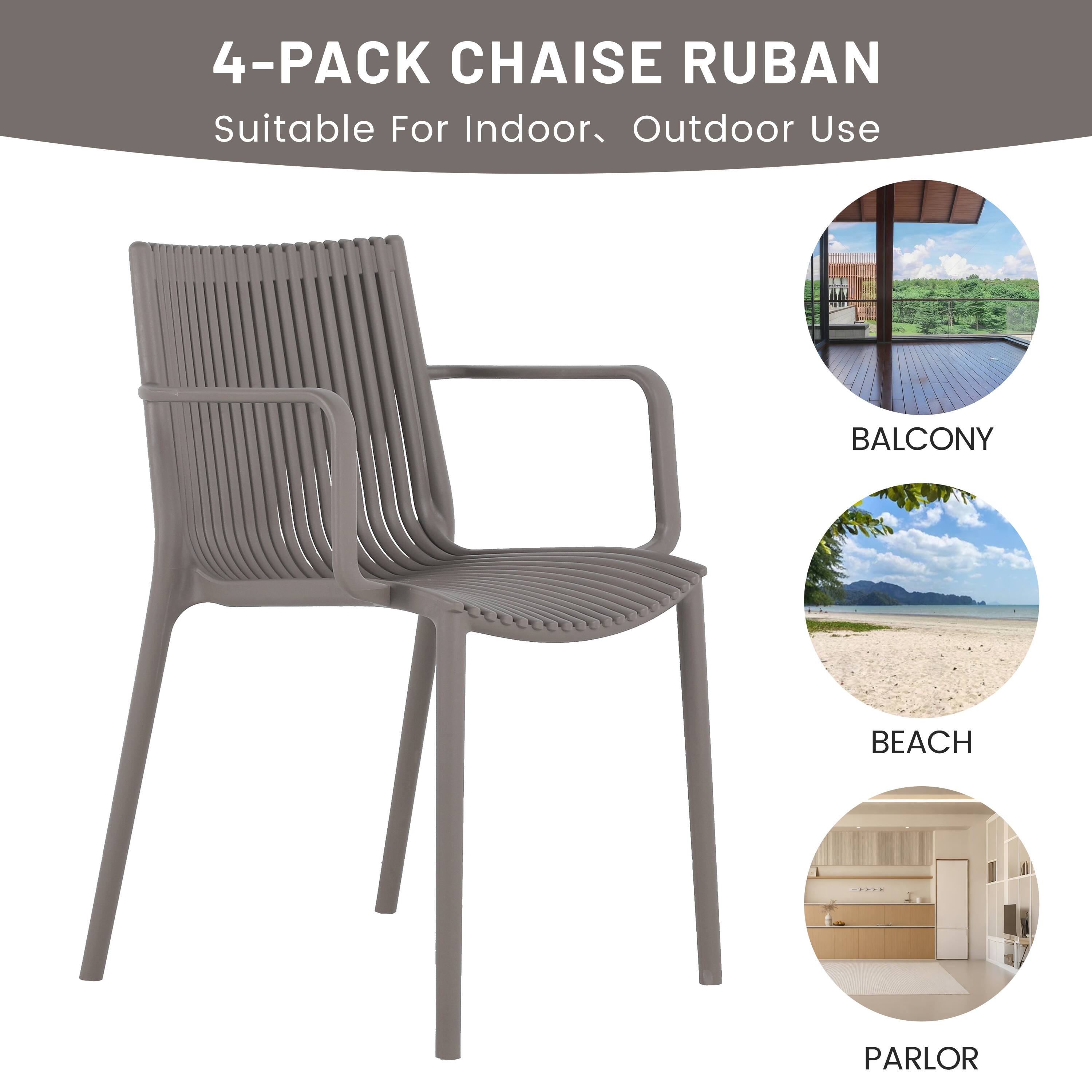 4-Pack Chaise Ruban  
Suitable For Indoor, Outdoor Use  
Balcony, Beach, Parlor