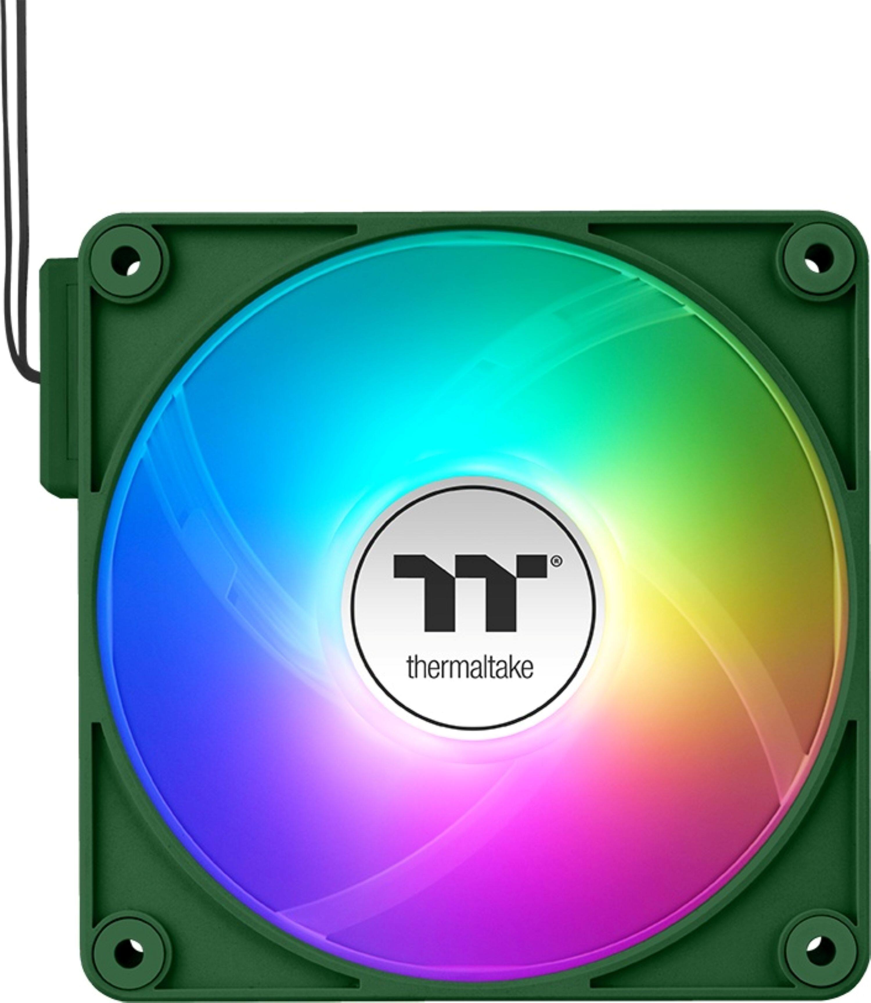 Alt View 2. Thermaltake - CT120 EX ARGB Sync 120mm Computer Case Cooling Fan (3-Pack - Racing Green.