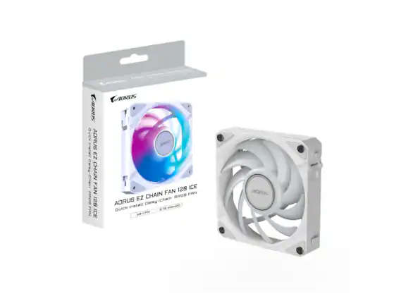AORUS EZ Daisy-Chain FAN 120 ICE
Quick Install Daisy-Chain RGB FAN
60 CFM
2.15 mmH2O