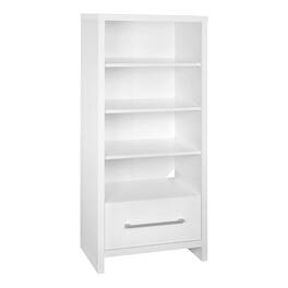 ClosetMaid - 165100 Decorative Media Storage Tower Bookcase with Drawer, White