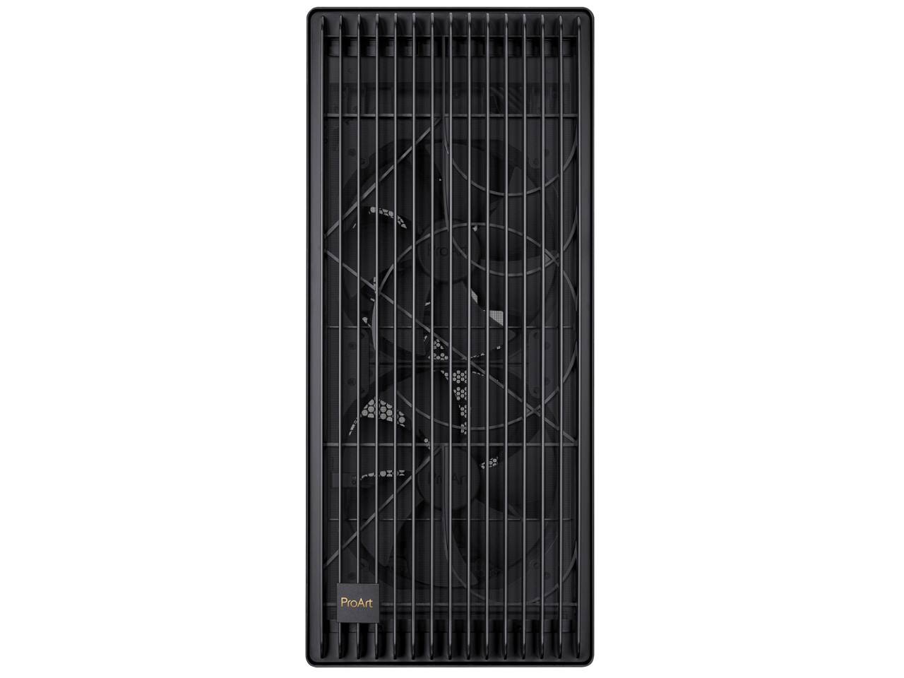 Left. ASUS - Asus ProArt PA602 - Mid-tower - Black - Tempered Glass - 2 x 200mm, 1 x 140mm Fan(s) Installed - EATX, ATX, Micro ATX - Black.