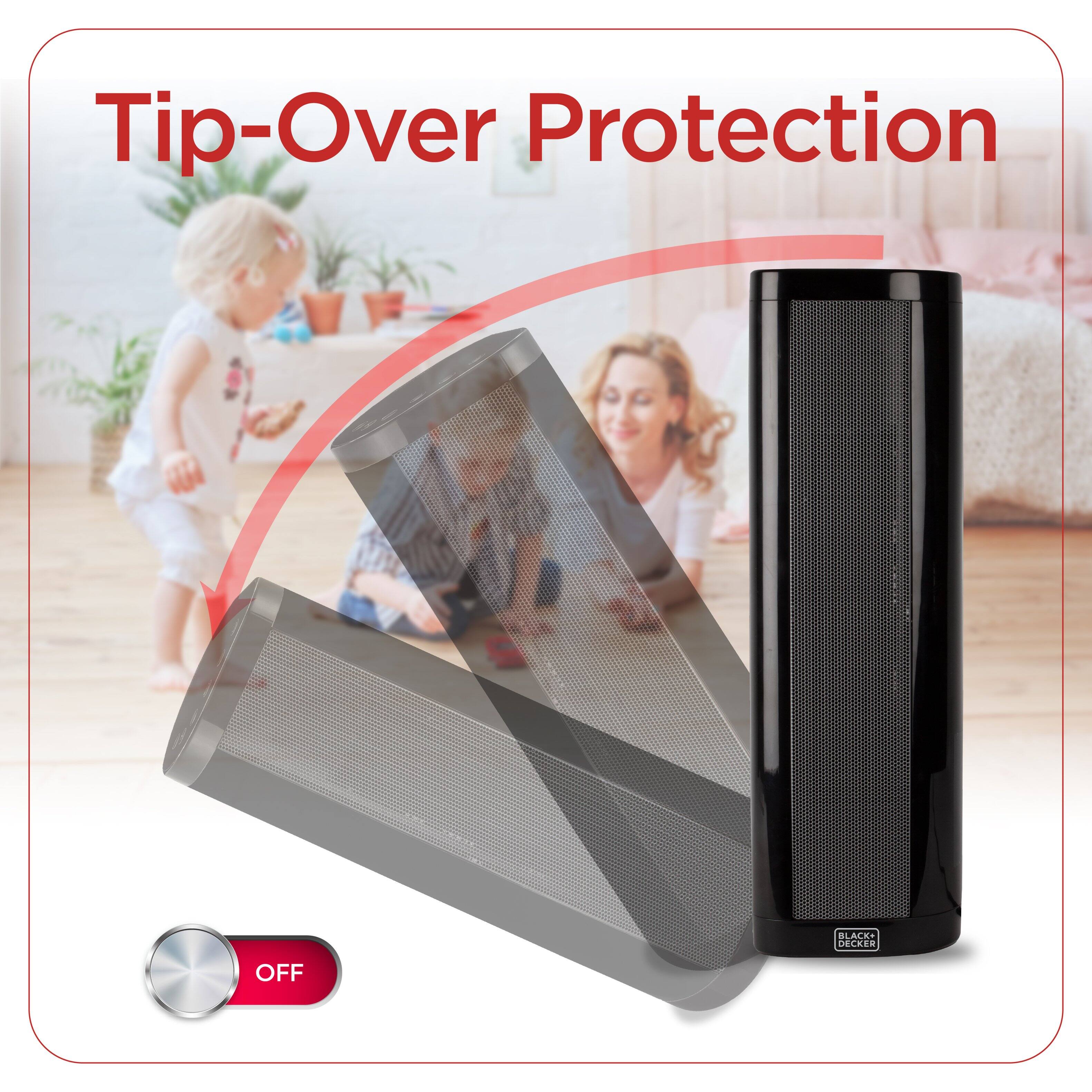 Tip-Over Protection, BLACK+DECKER, OFF