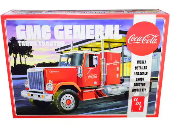 GMC GENERAL
TRUCK TRACTOR
Coca-Cola
the Real Thing
HIGHLY DETAILED
1/25 SCALE
TRUCK TRACTOR MODEL KIT
a m t