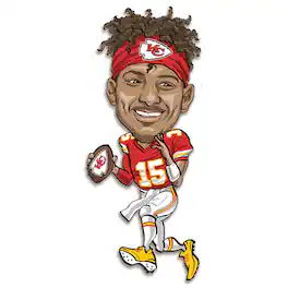 Sporticulture - Patrick Mahomes Kansas City Chiefs Metal Caricature Wall Art - Red