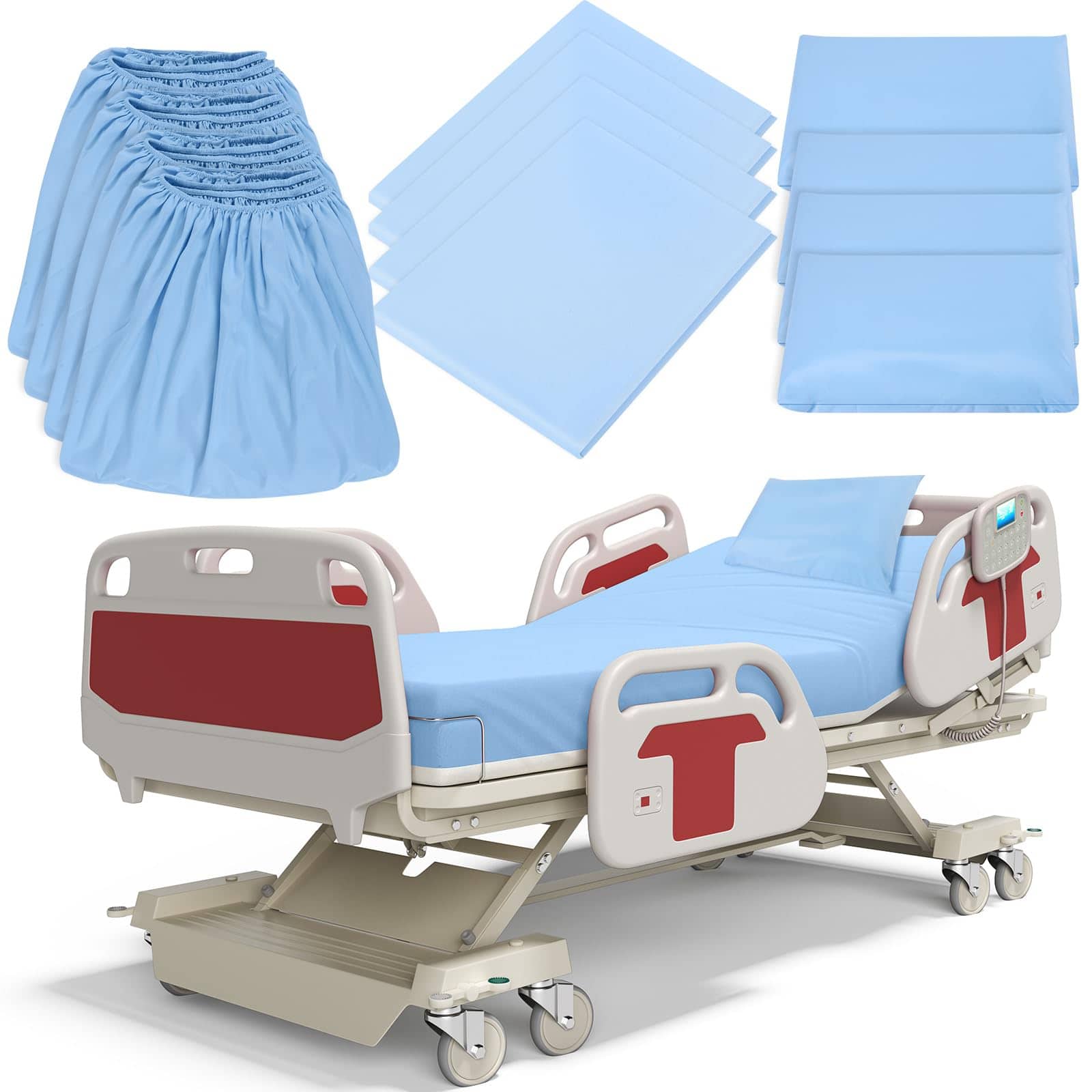 Fabibe - Bedding Set Standard Size - White Color - Blue-3