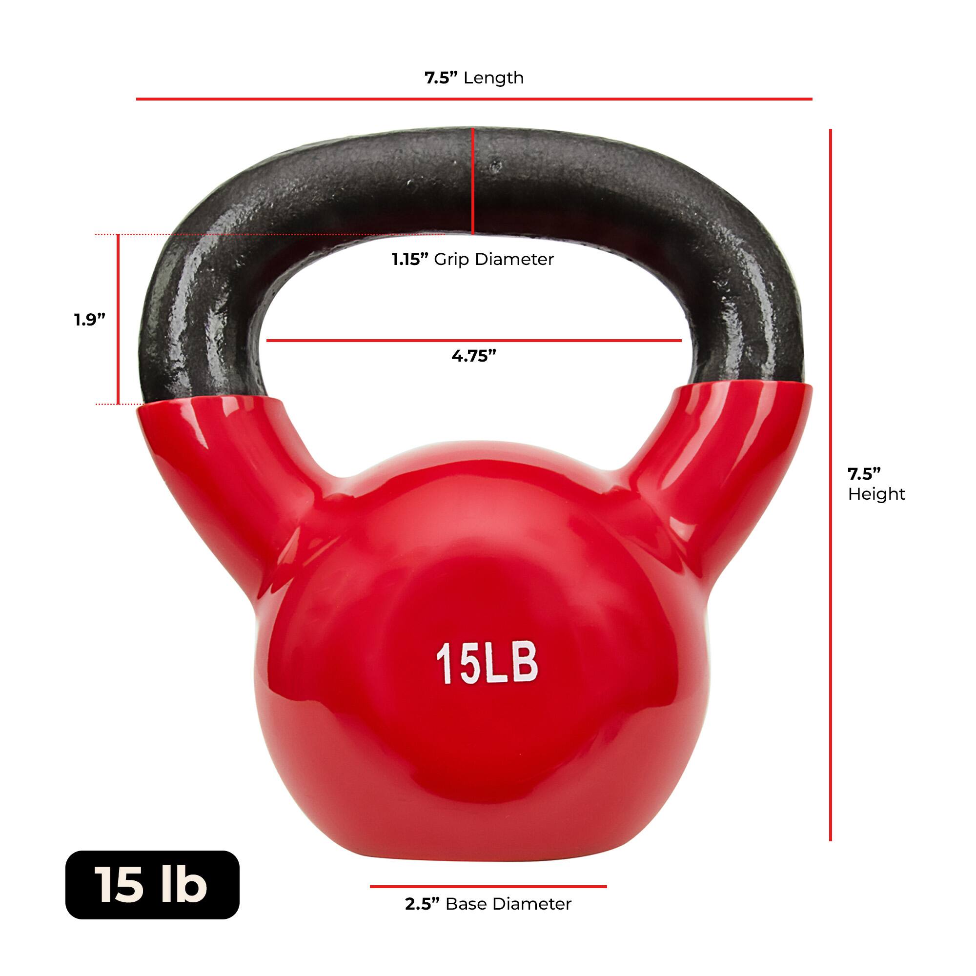 7.5" Length  
1.15" Grip Diameter  
1.9"  
4.75"  
7.5" Height  
15LB  
15 lb  
2.5" Base Diameter