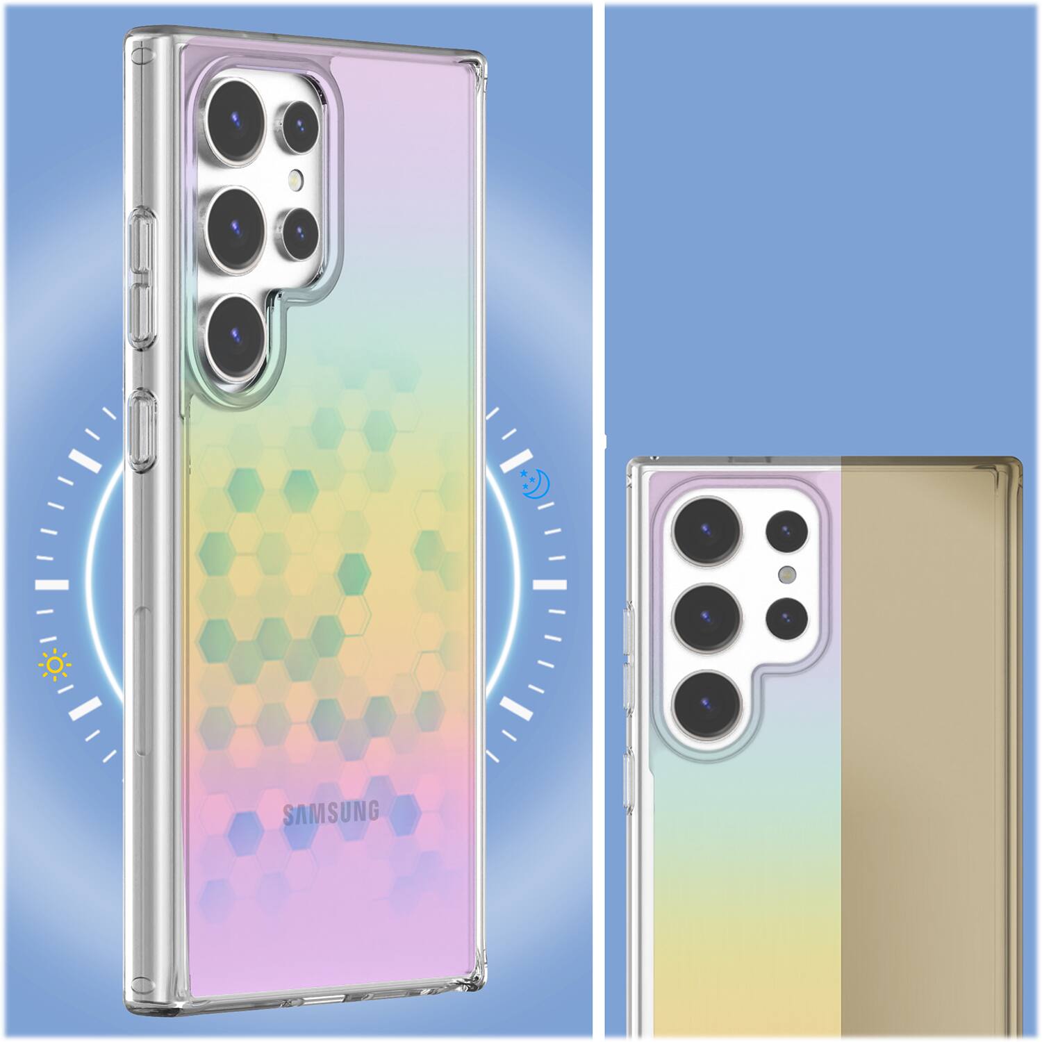 Alt View 14. SaharaCase - Hybrid-Flex Hard Shell Series Case for Samsung Galaxy S24 Ultra - Transparent Gradient.