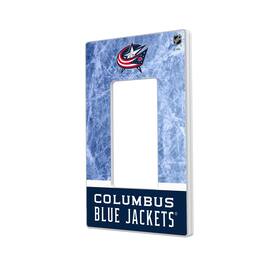 Keyscaper - Columbus Blue Jackets Wordmark Single Rocker Lightswitch Plate - Multicolor