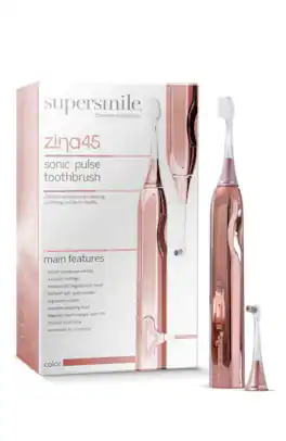 SuperSmile - Zina45™ Sonic Pulse Toothbrush with case - Rose Gold