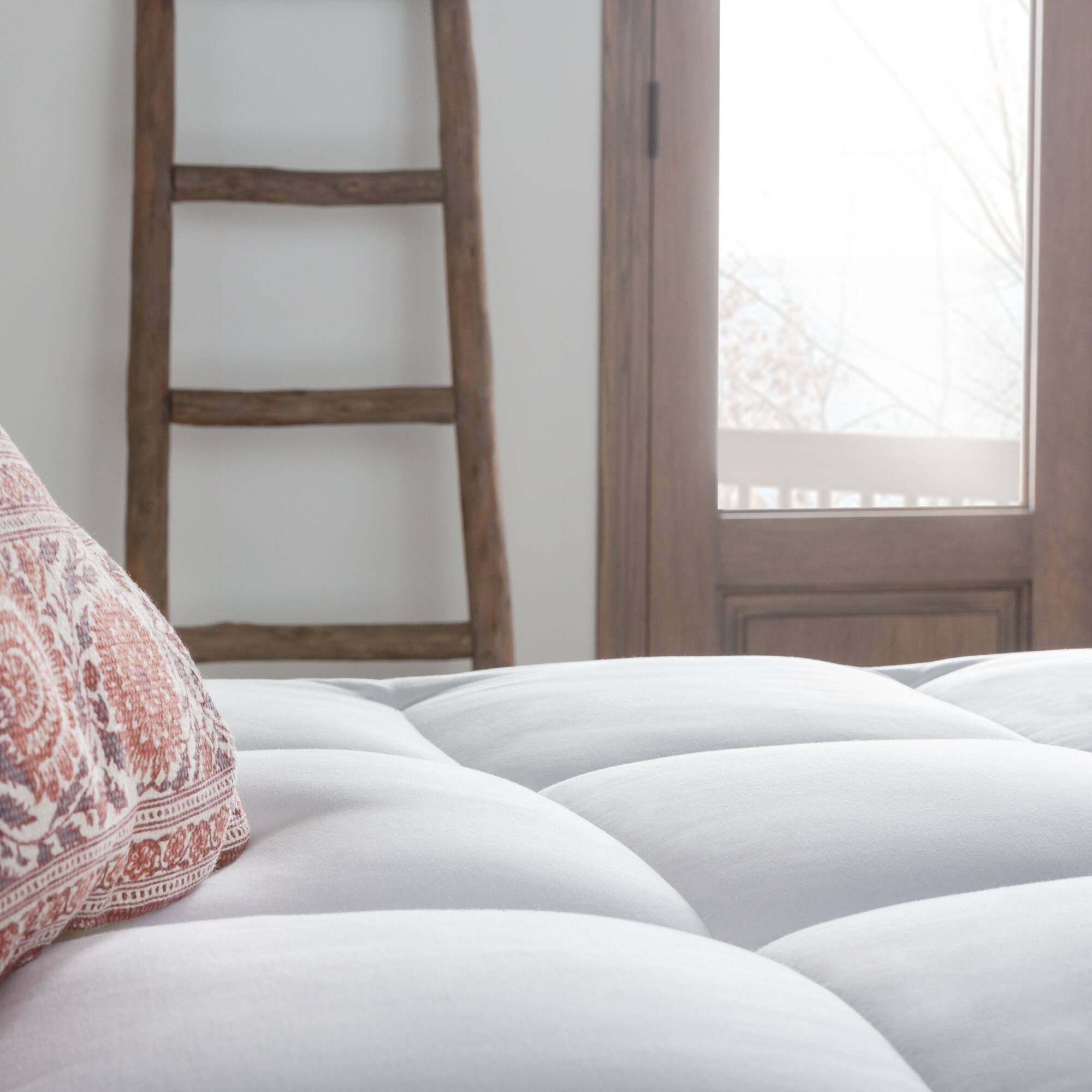 Alt View 17. Brookside - 4" Twin XL Down Alternative Mattress Topper - White.