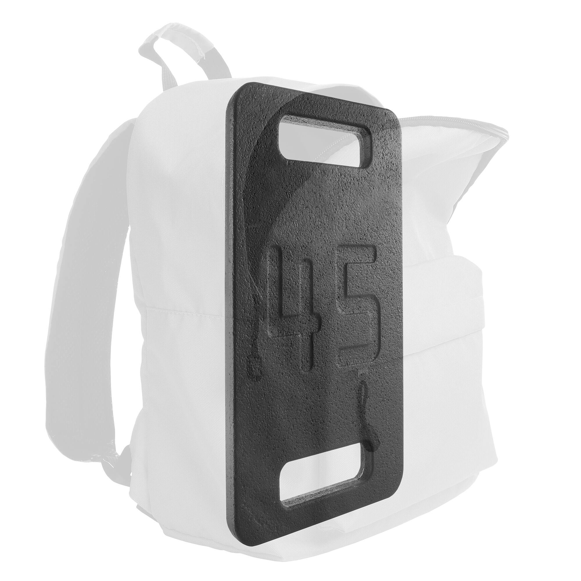 Alt View 4. Philosophy Gym - Cast Iron Ruck Weight - Weighted Fitness Plate with Handle - 10-45 lbs - Cast Iron.