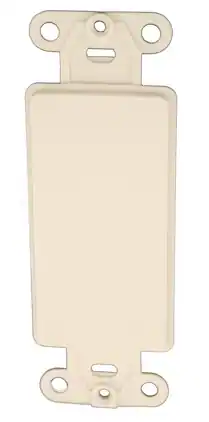 Leviton - Decora Plastic Adapter Plate Blank with Ears and Mounting Screws 80414-T - White