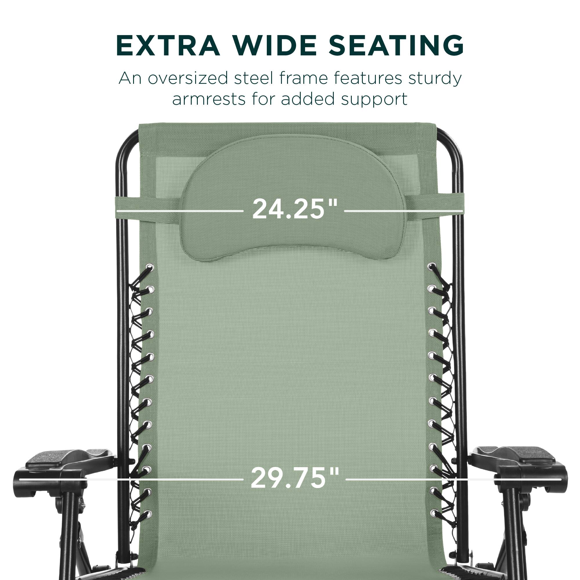 EXTRA WIDE SEATING

An oversized steel frame features sturdy armrests for added support

24.25"

29.75"