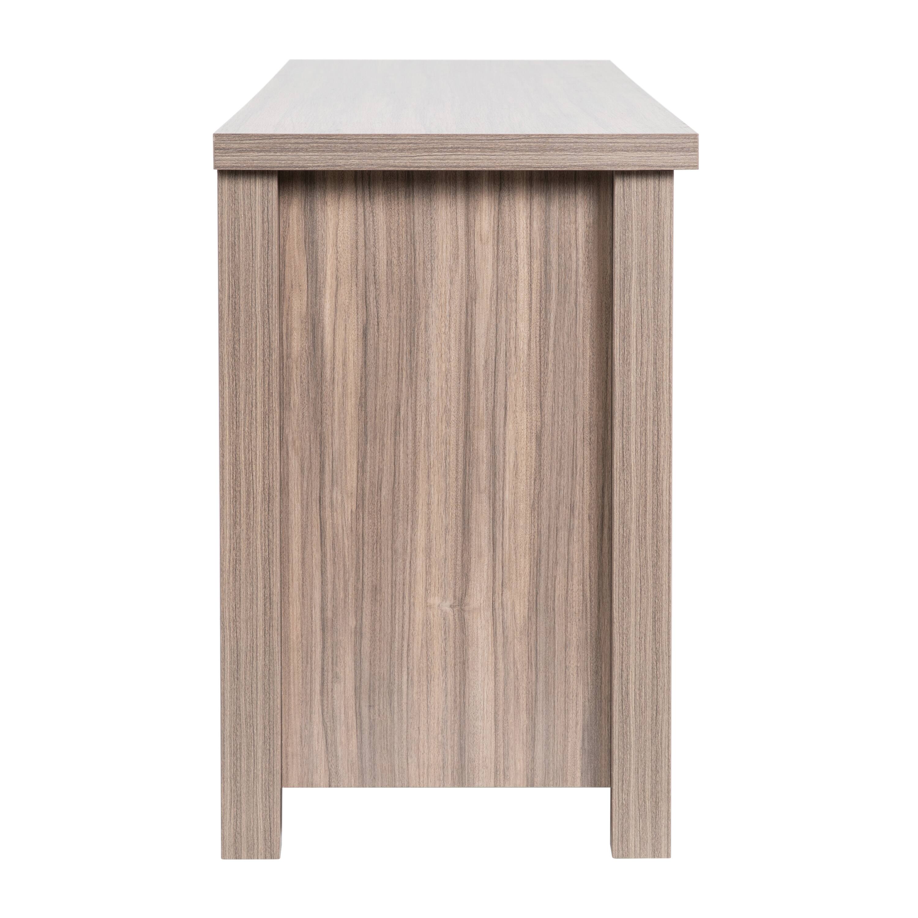 Alt View 6. Emma + Oliver - Sienna Cube Style TV Stand for up to 80" TV's - 65" Media Console with 6 Open Storage Shelves - Gray Wash Oak.