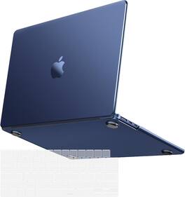 mosiso - Ultra-Thin Hard Shell Case & Keyboard Cover for MacBook Air 13 inch (A3449 A3240 A3113 A2681 2022–2026) - Midnight Clear