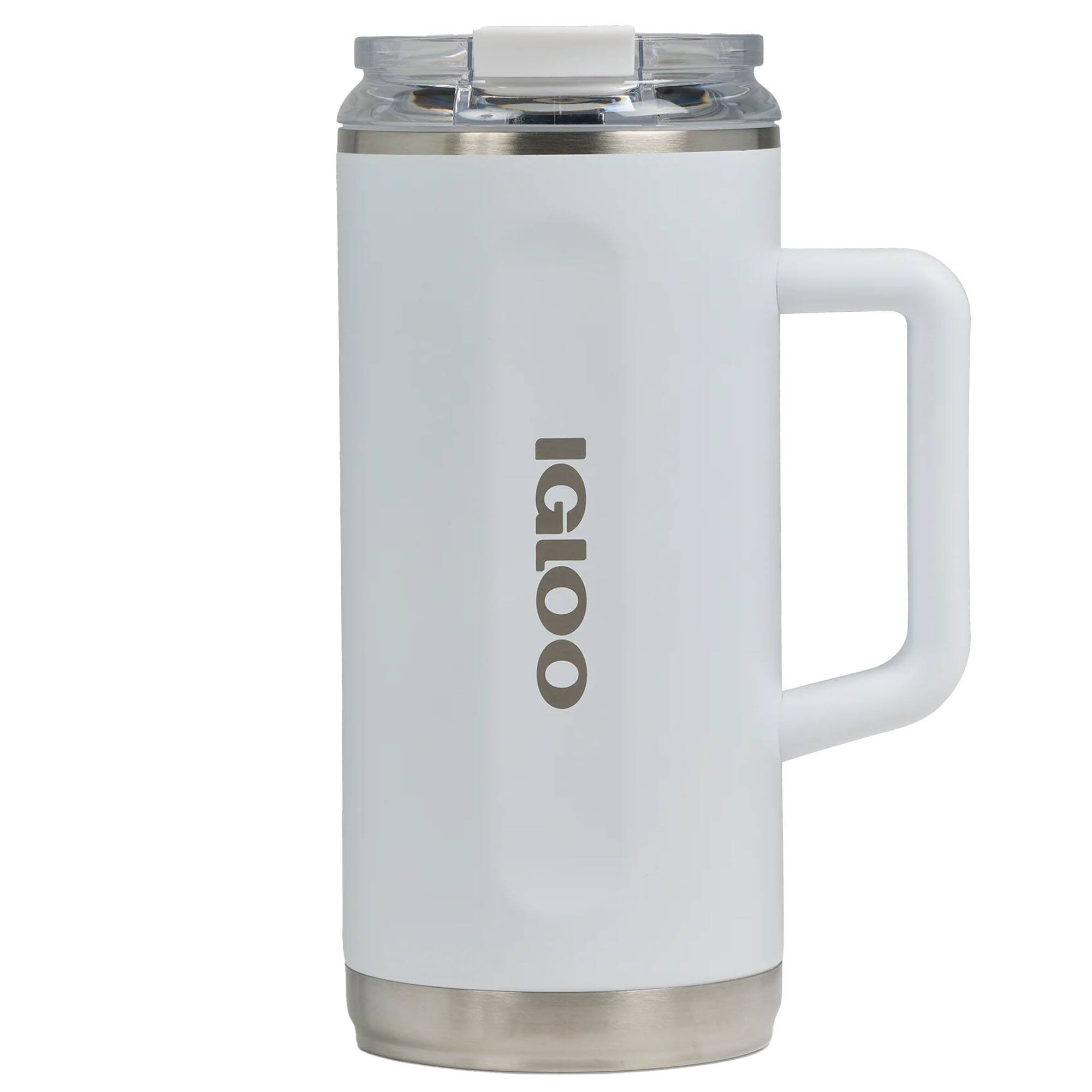 Front. Igloo - IGLOO 1L Stainless Steel Beer Mug, White - White.