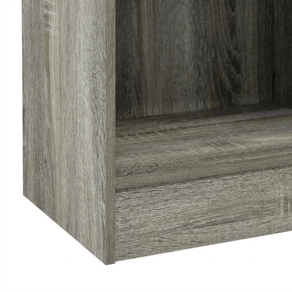 Alt View 2. FurniFact - French Oak 2-Tier Open Shelf Bookcase with Modern Design and Wood Build - French Oak.