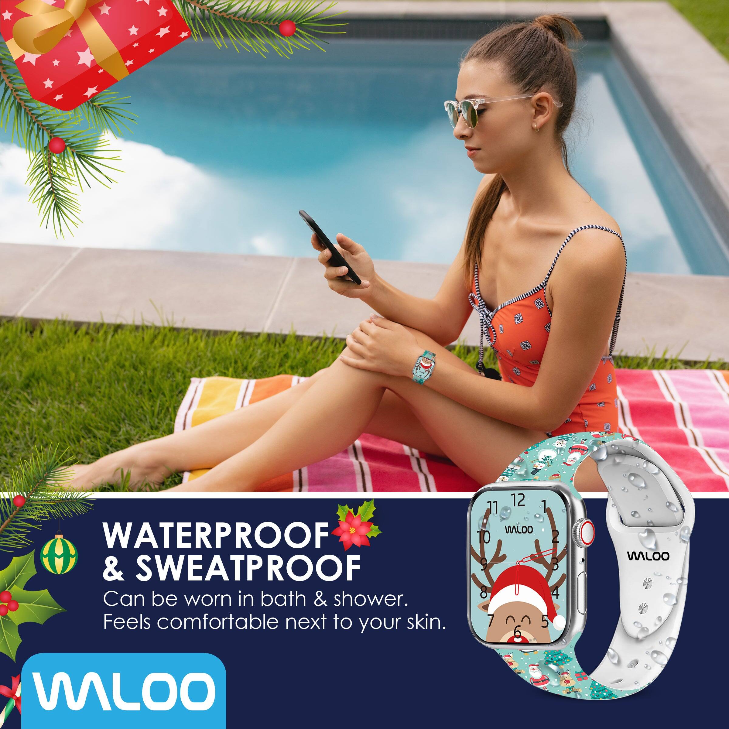 WATERPROOF & SWEATPROOF  
Can be worn in bath & shower.  
Feels comfortable next to your skin.  

12 1 11 WILOO 10 2 G 8% I 4 5  
VALOO  
WILOO
