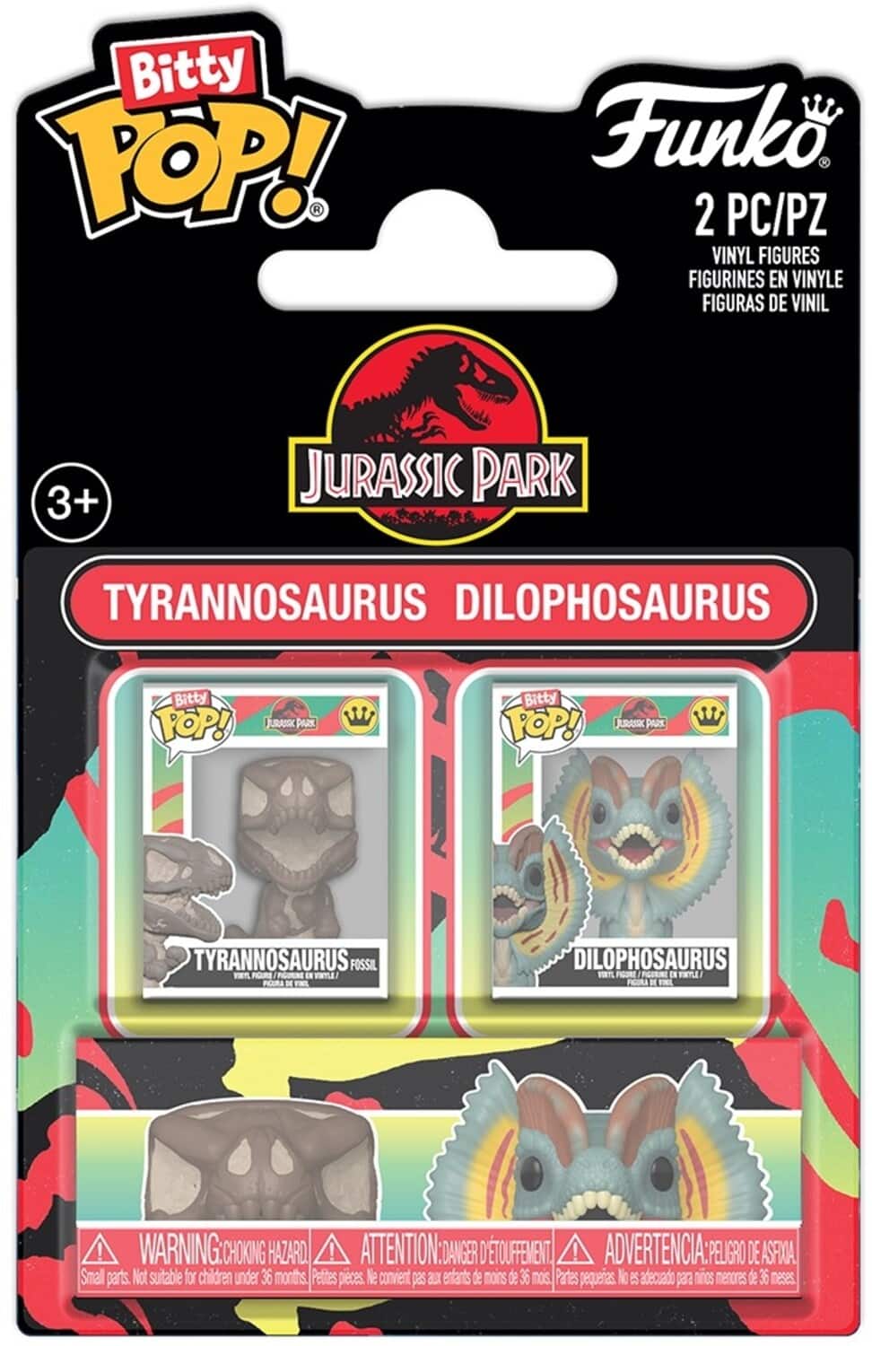 Funko - Bitty POP!: Jurassic Park 2-Pack - T-Rex & Dilo - COLLECTIBLES - Multicolor price history on PriceWatchPro