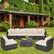Alt View 4. Costway - 7PCS Patio Rattan Furniture Set Sectional Sofa Cushioned Garden - Mix Gray,Brown.
