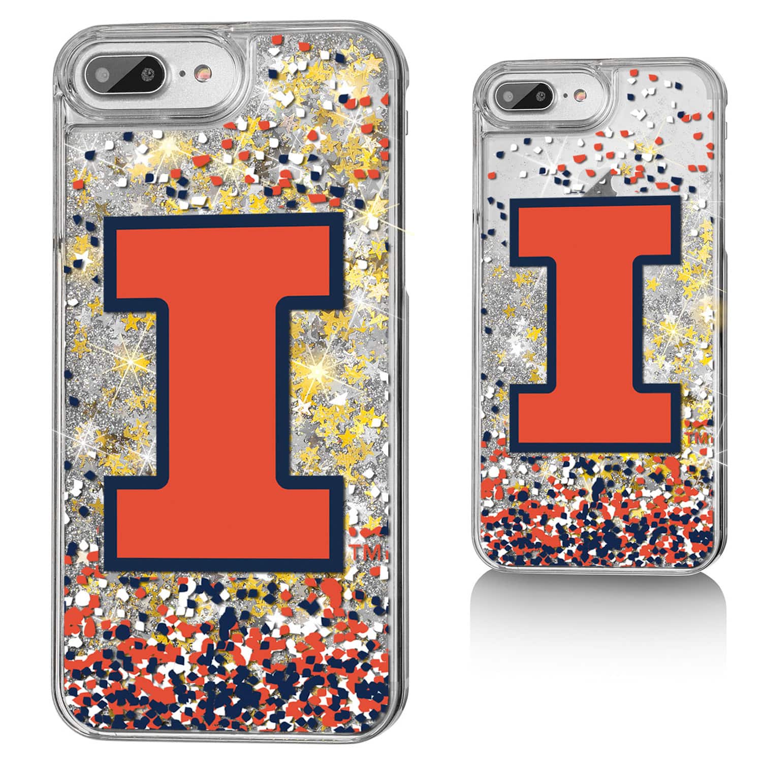 Keyscaper - NCAA - Illinois Fighting Illini iPhone Glitter Confetti Design Case - 16 Pro Max - Multicolor