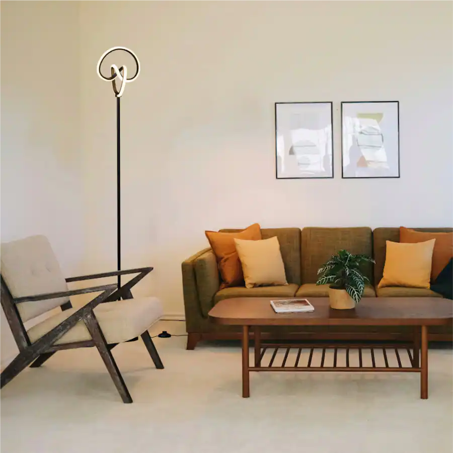 Infibrite Abstract Art 31W LED Floor Lamp 58 Inch, 3000K Warm ...