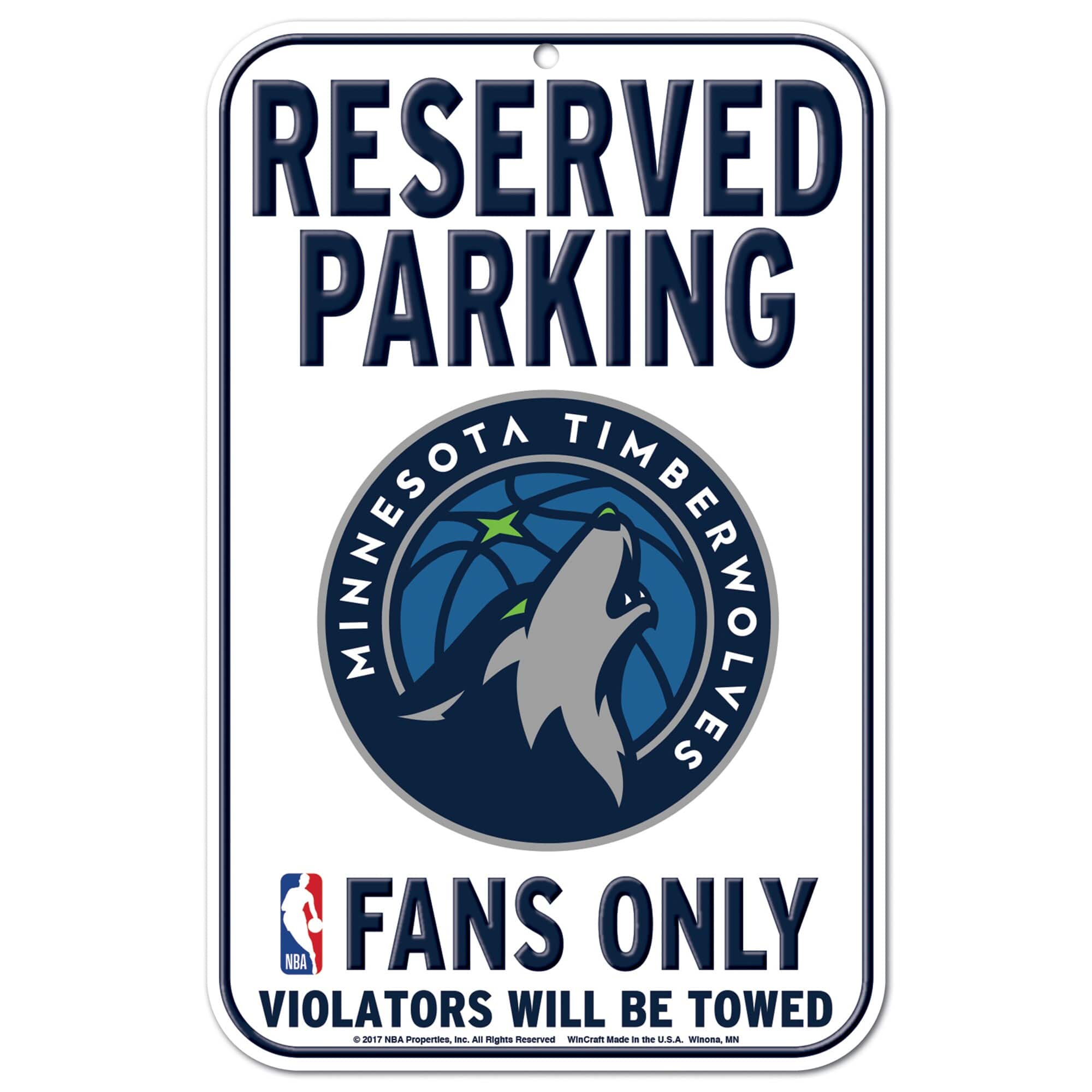WinCraft - Minnesota Timberwolves 11" x 17" Indoor/Outdoor Sign - Multicolor