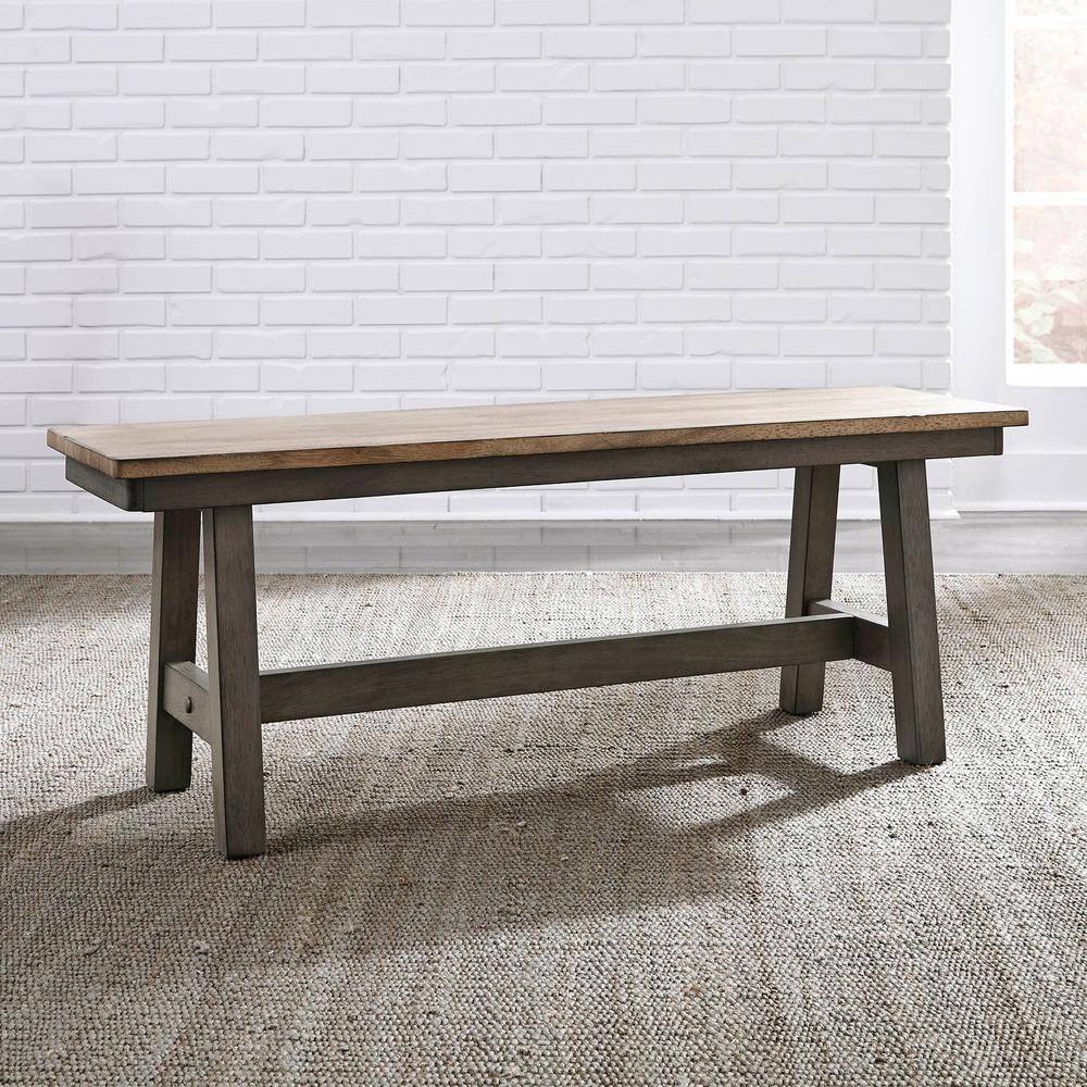 Alt View 4. Liberty Furniture Industries - Lindsey Farm Backless Bench (RTA) in Gray - Gray.