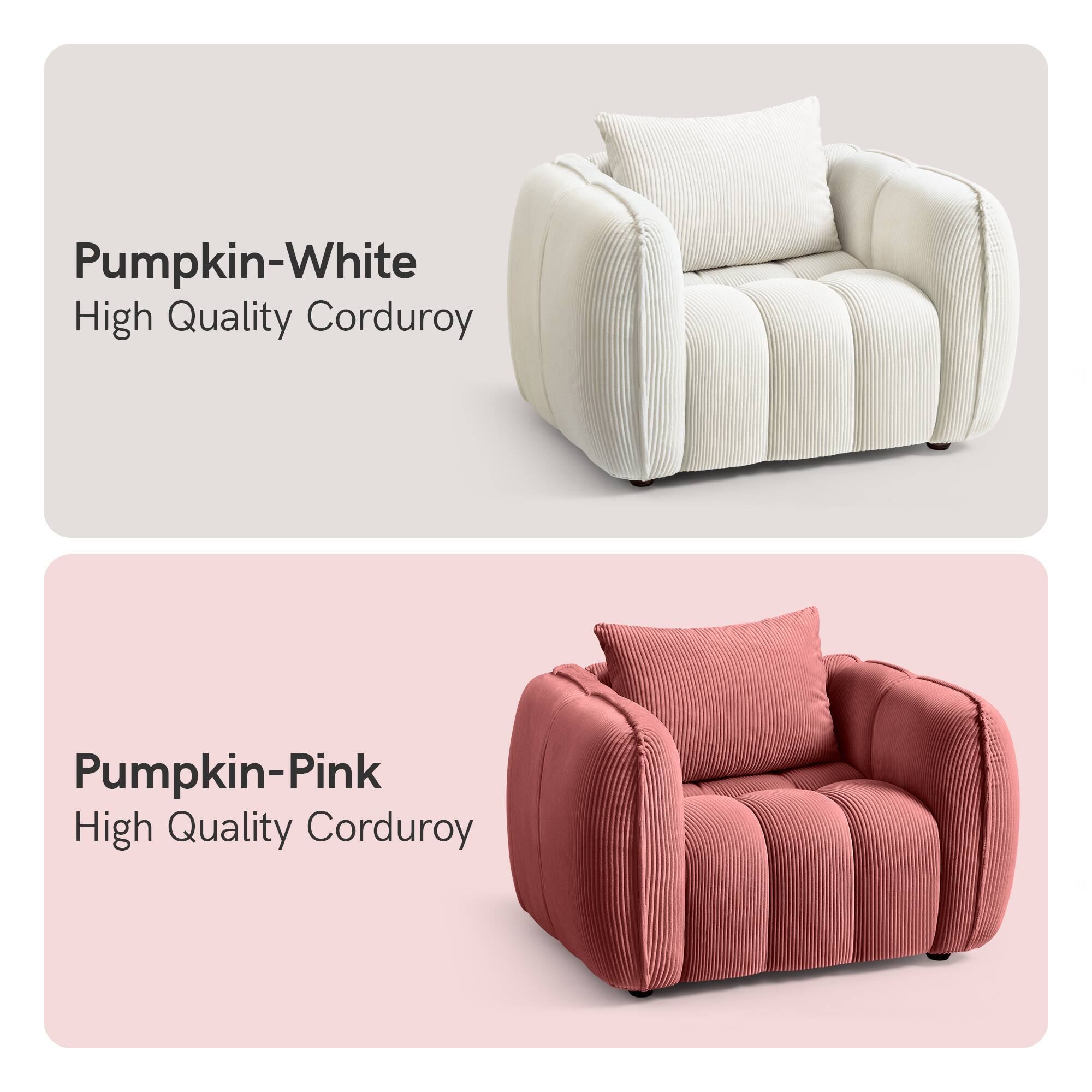 Pumpkin-White  
High Quality Corduroy  

Pumpkin-Pink  
High Quality Corduroy