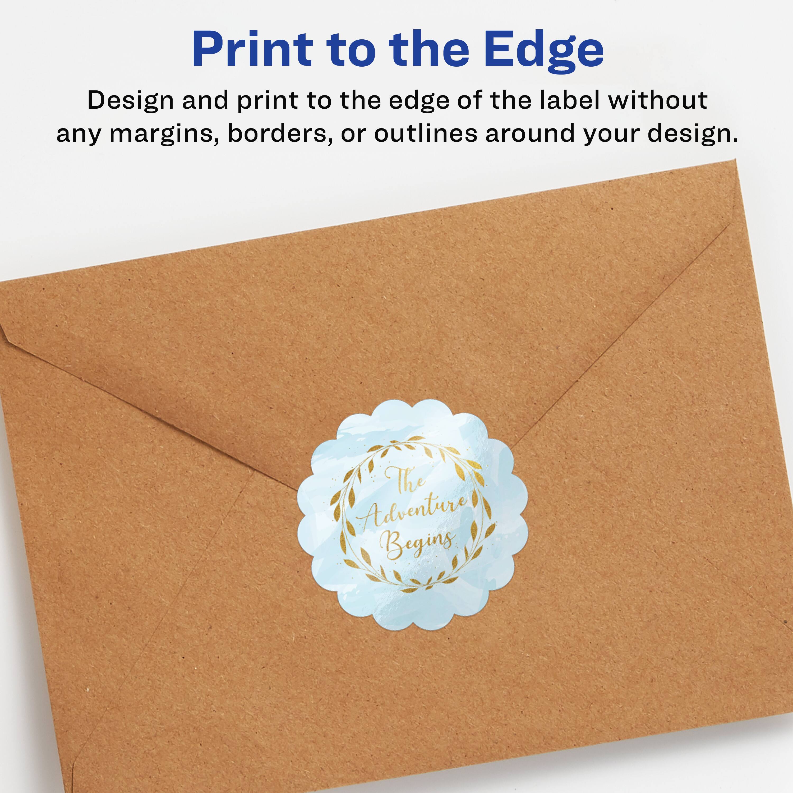 Print to the Edge

Design and print to the edge of the label without any margins, borders, or outlines around your design.

The Adventure Begins