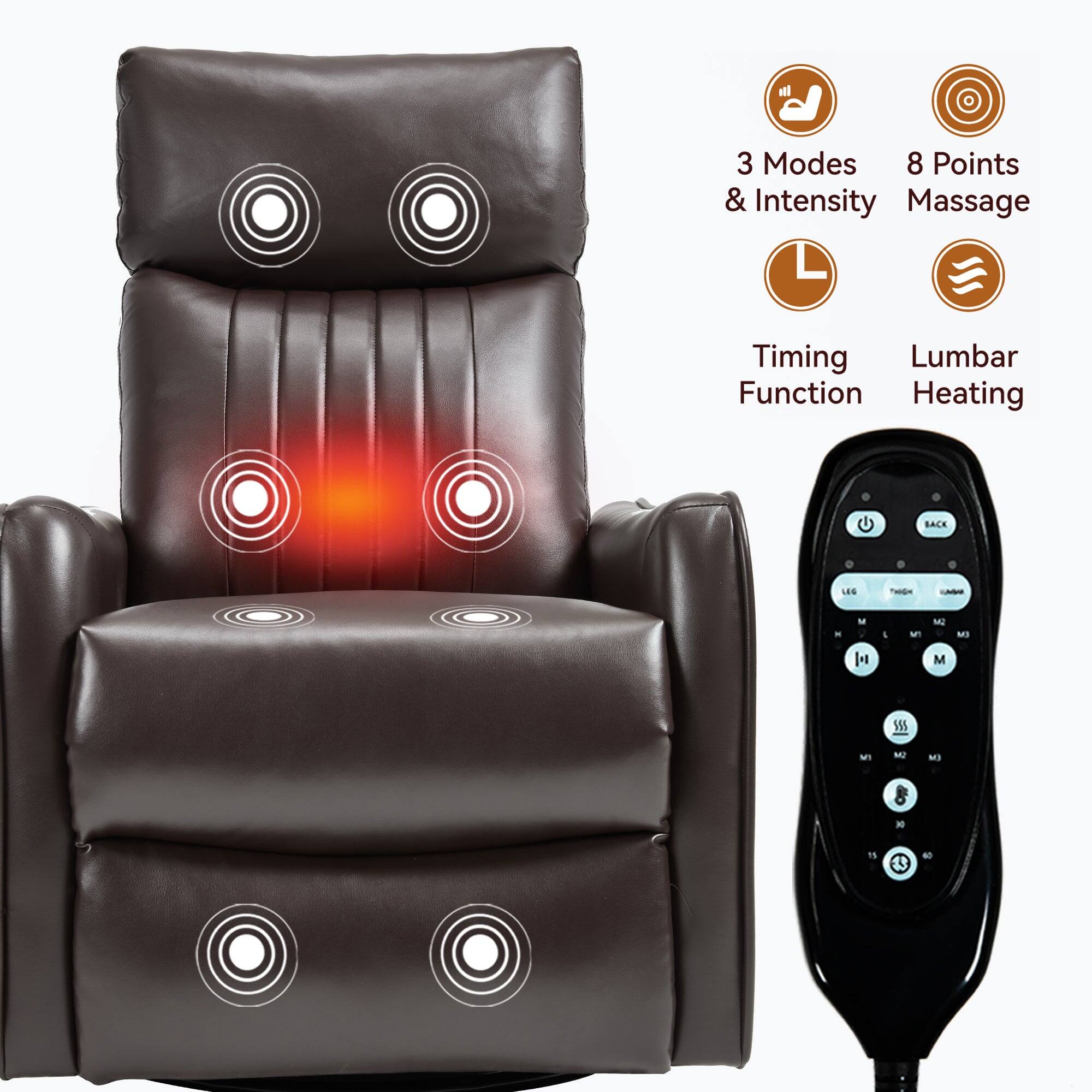 3 Modes & Intensity  
8 Points Massage  
Timing Function  
Lumbar Heating