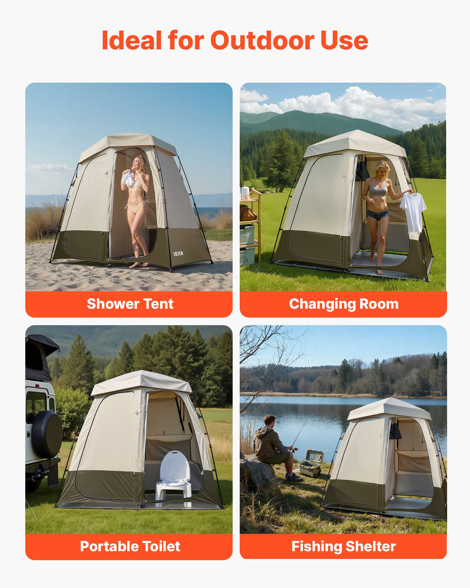 Ideal for Outdoor Use

- Shower Tent
- Changing Room
- Portable Toilet
- Fishing Shelter