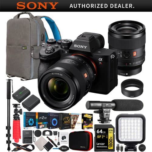 Bundle - Sony - a7R V Full Frame Mirrorless Camera + FE 35mm F1.4 GM Lens Kit SEL35F14GM