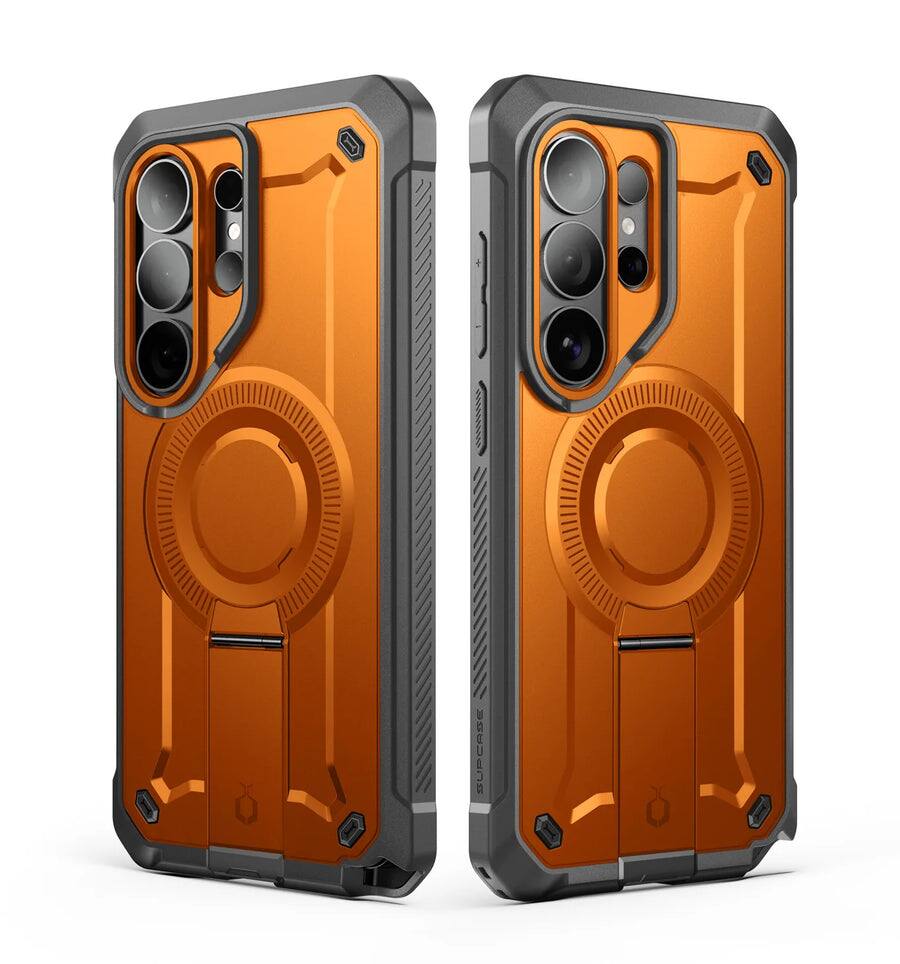 Angle. SUPCASE - Unicorn Beetle Pro Mag MagSafe Case for Samsung Galaxy S26 Ultra – Full-Body Protection with Screen Protector - Coral.